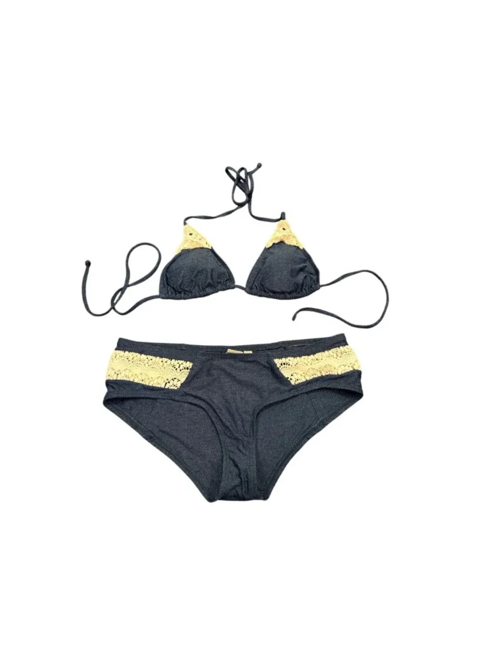L Space Lucy Antique Denim bikini‎ size small